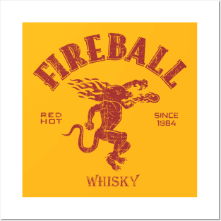 VINTAGE- FIREBALL WISKY SINCE 1984 Posters and Art